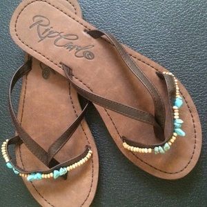 Beaded Ripcurl Sandals